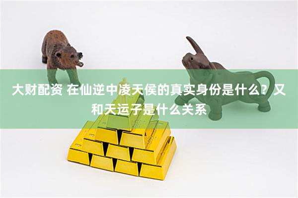 大财配资 在仙逆中凌天侯的真实身份是什么？又和天运子是什么关系