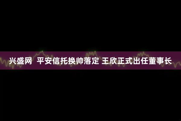 兴盛网  平安信托换帅落定 王欣正式出任董事长
