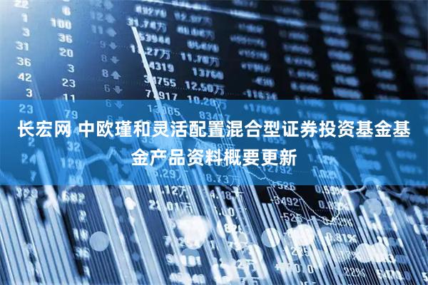 长宏网 中欧瑾和灵活配置混合型证券投资基金基金产品资料概要更新