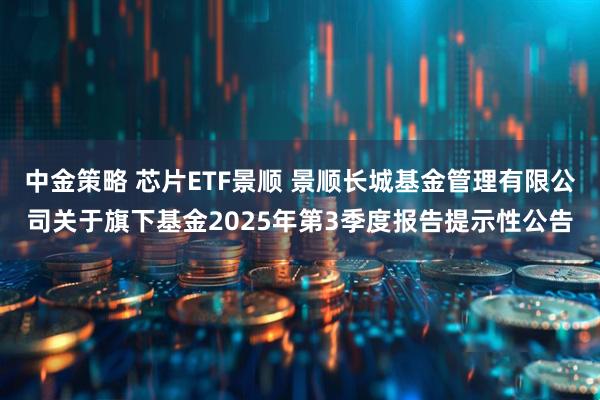 中金策略 芯片ETF景顺 景顺长城基金管理有限公司关于旗下基金2025年第3季度报告提示性公告